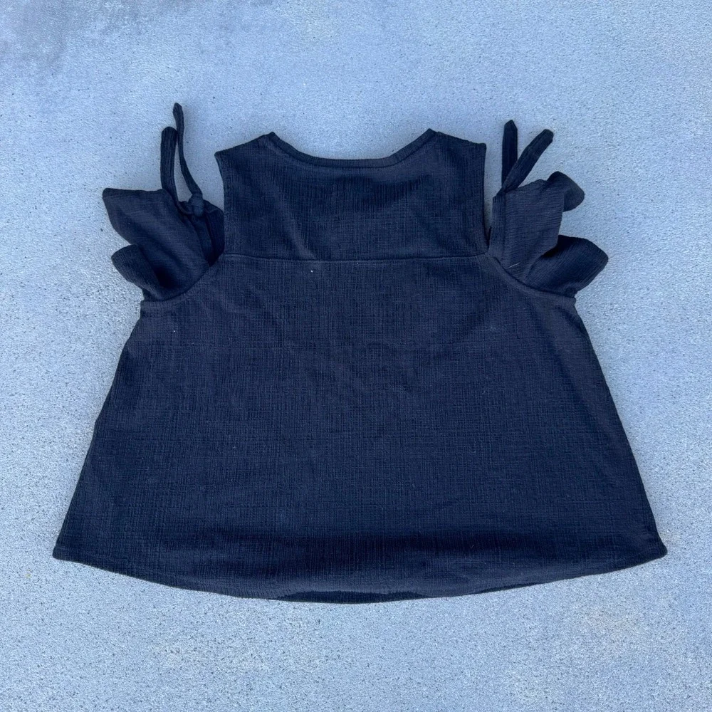Madewell Women's‎ Black Short Sleeve Blouse Top Size Medium